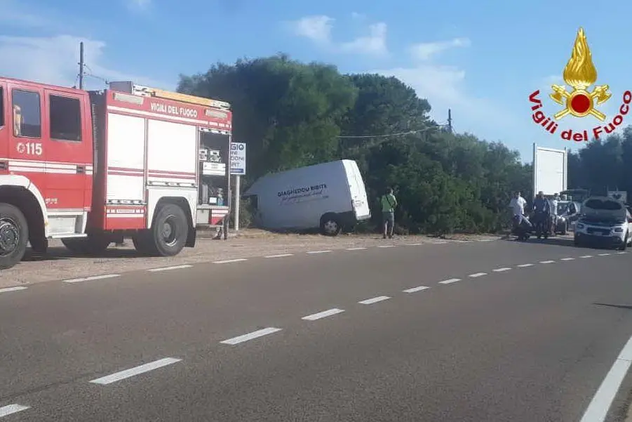 L'incidente (foto Vvf)