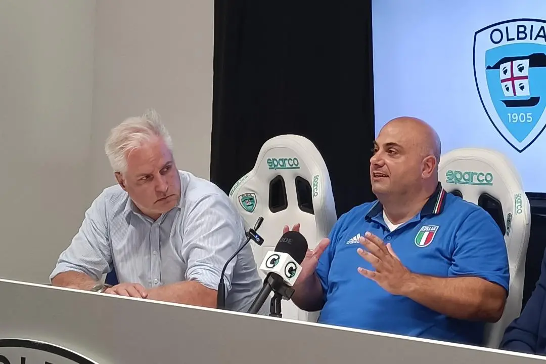 Benno Räber e Guido Surace dell'Olbia (foto Ilenia Giagnoni)