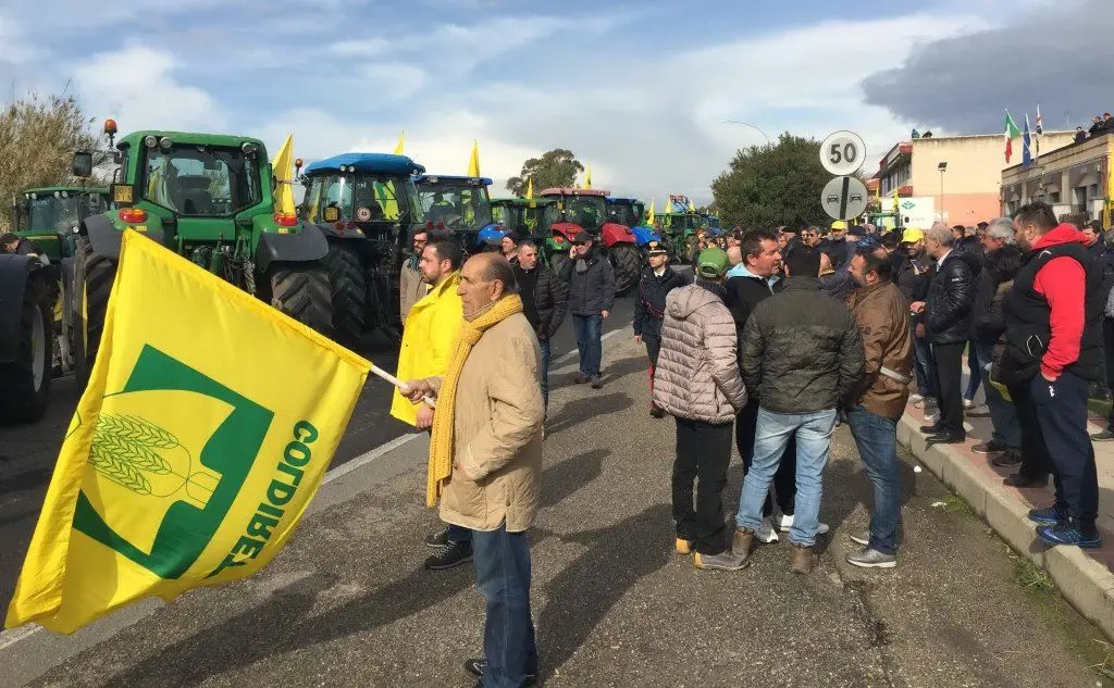 Gli agricoltori di Coldiretti manifestano a Santa Giusta
