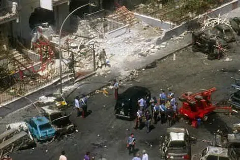 Un'immagine della strage di via D'Amelio a Palermo