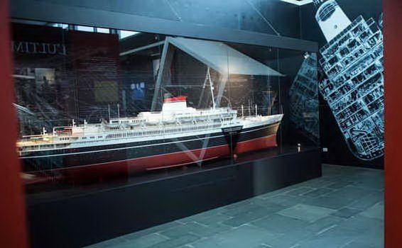 Un modellino dell'Andrea Doria (Archivio Ansa)
