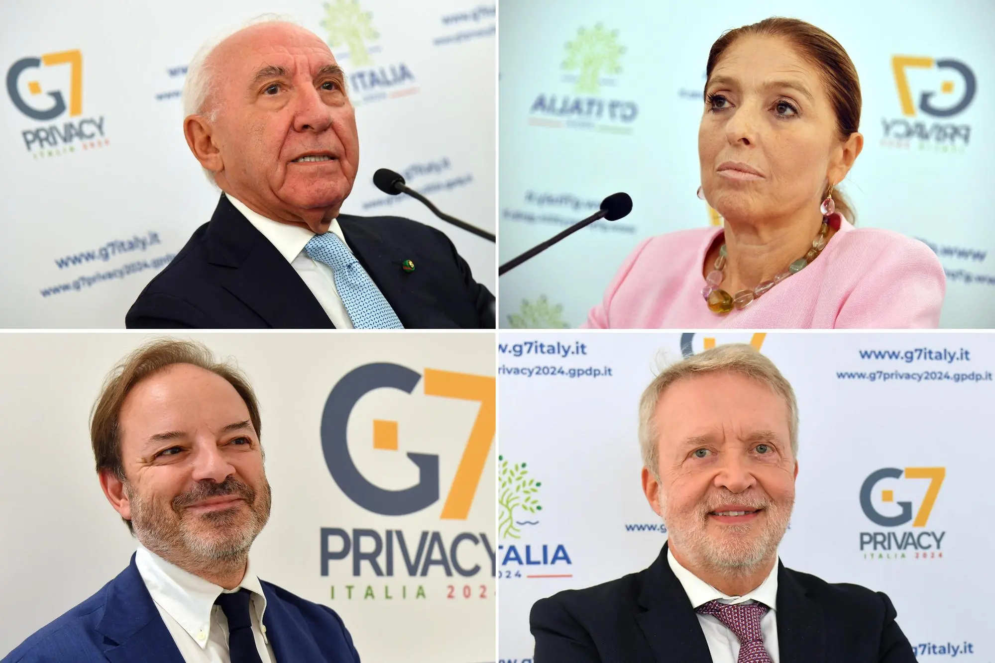 I componenti del collegio del Garante della Privacy: da sinistra a destra, Pasquale Stanzione, Ginevra Cerrina, Guido Scorza, Agostino Ghiglia (ANSA/FABIO CIMAGLIA)