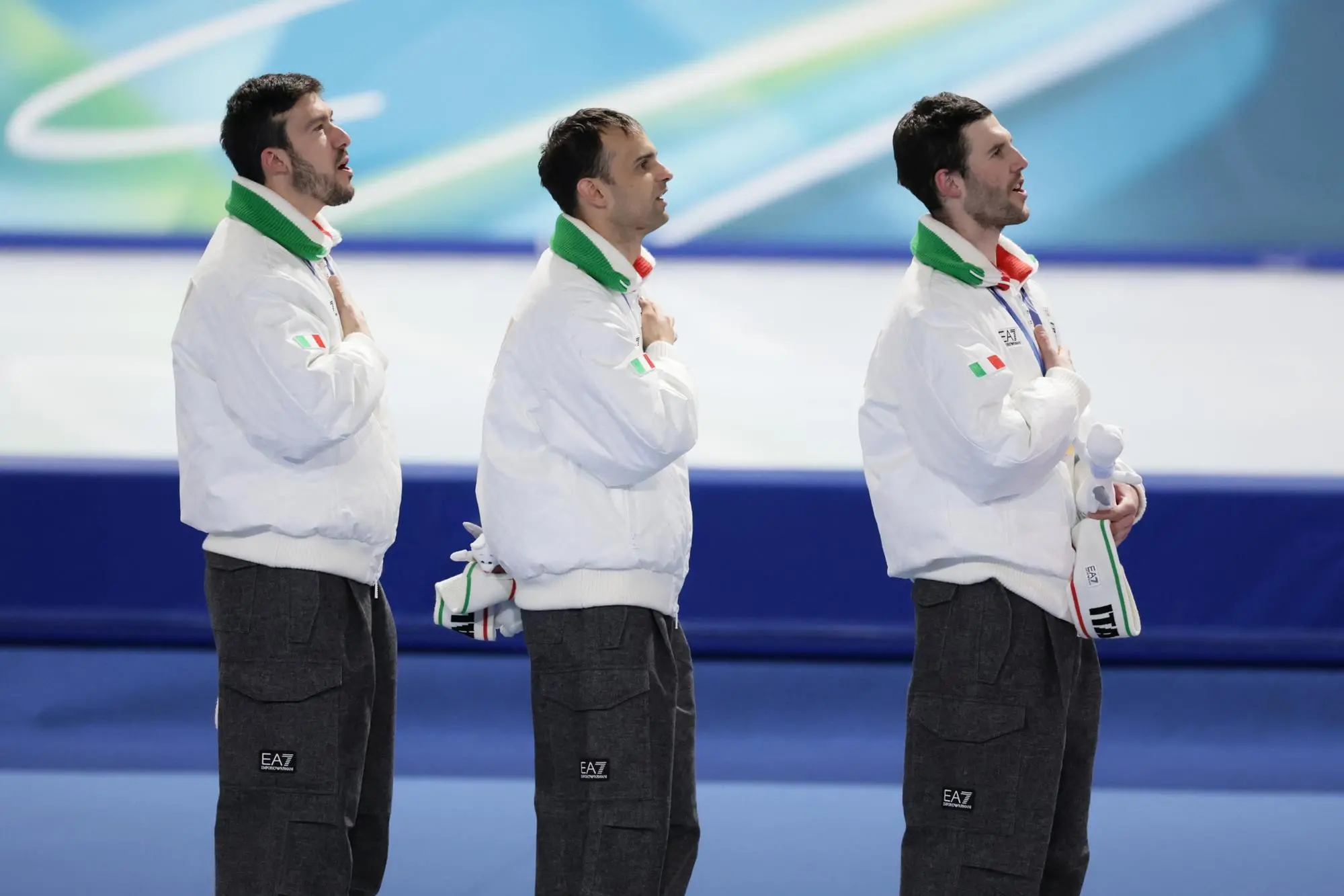 Gli azzurri sul podio (Ansa)