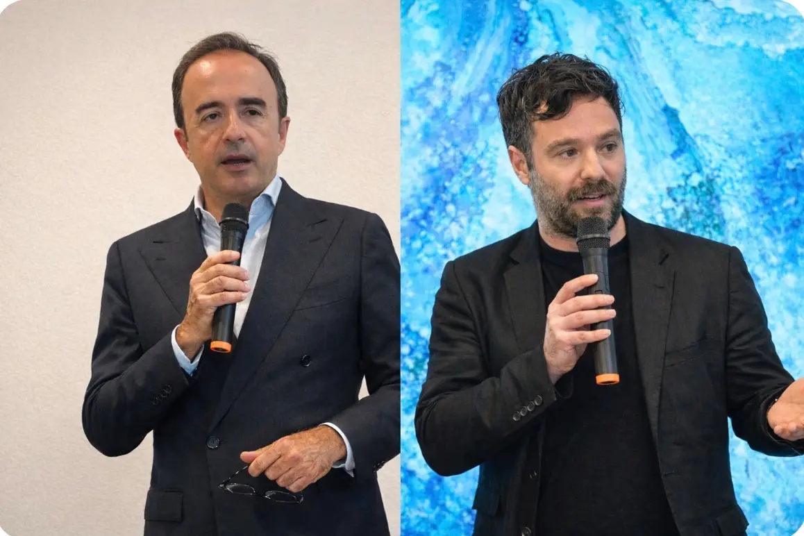 Il consigliere comunale di Forza Italia Marco Tedde e il consigliere regionale Valdo Di Nolfo "Uniti Per Todde"