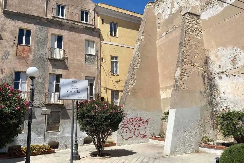 Piazza Maria Lai, nel quartiere Castello a Cagliari (forto archivio L'Unione Sarda)