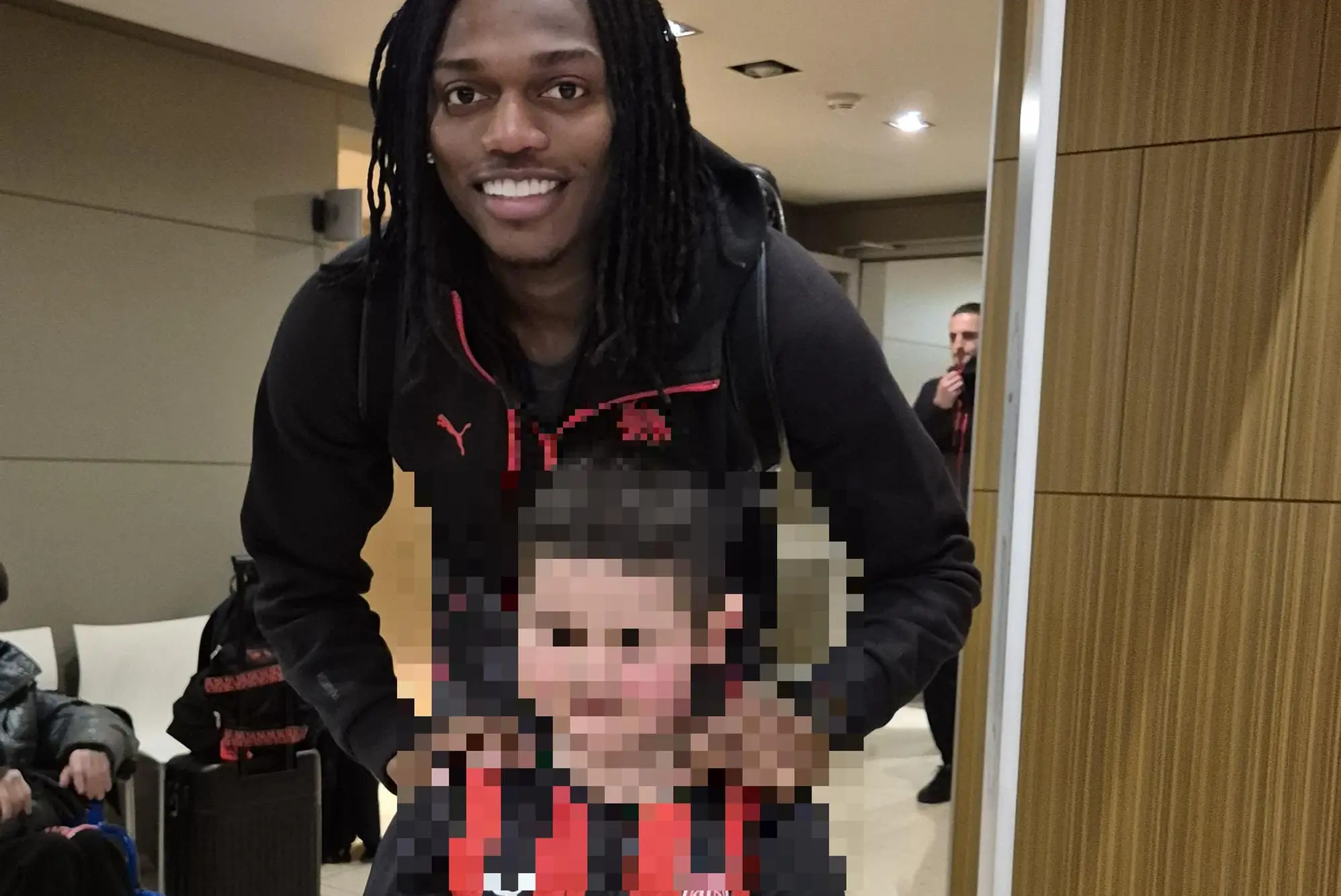 Daniel con il suo idolo Leao (foto Pittau)