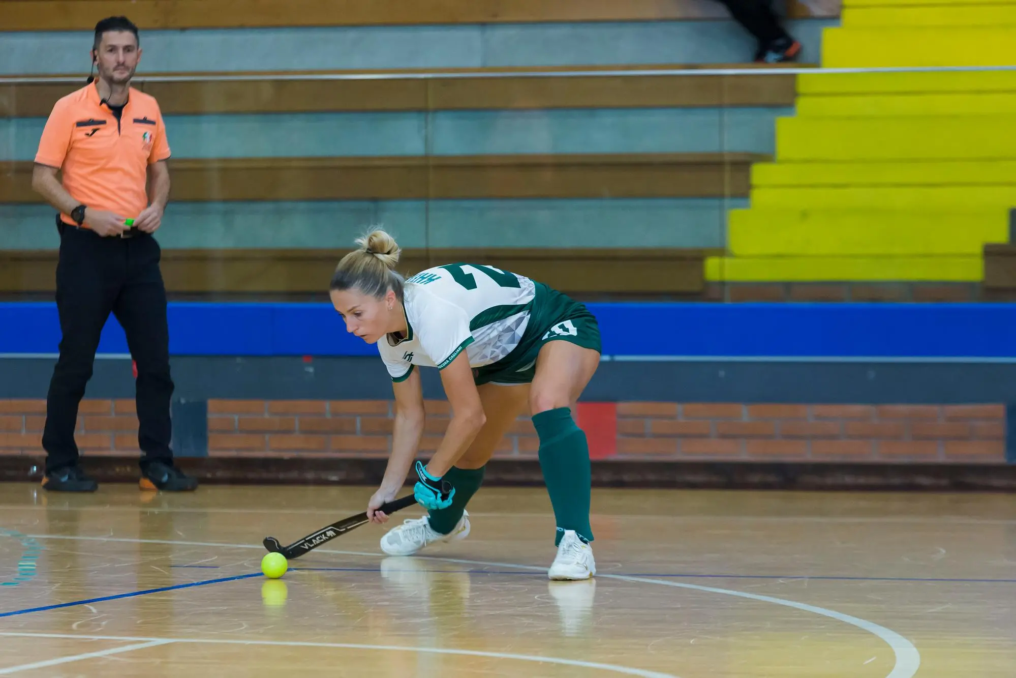Maryna Khilko in azione nel corso di una partita dell'Amsicora (Foto Carla D'Alberto)