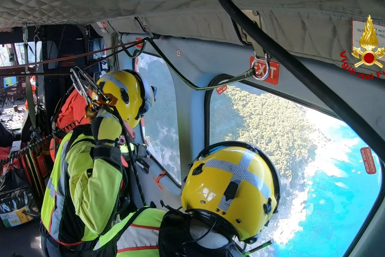 L'intervento dei vigili del fuoco