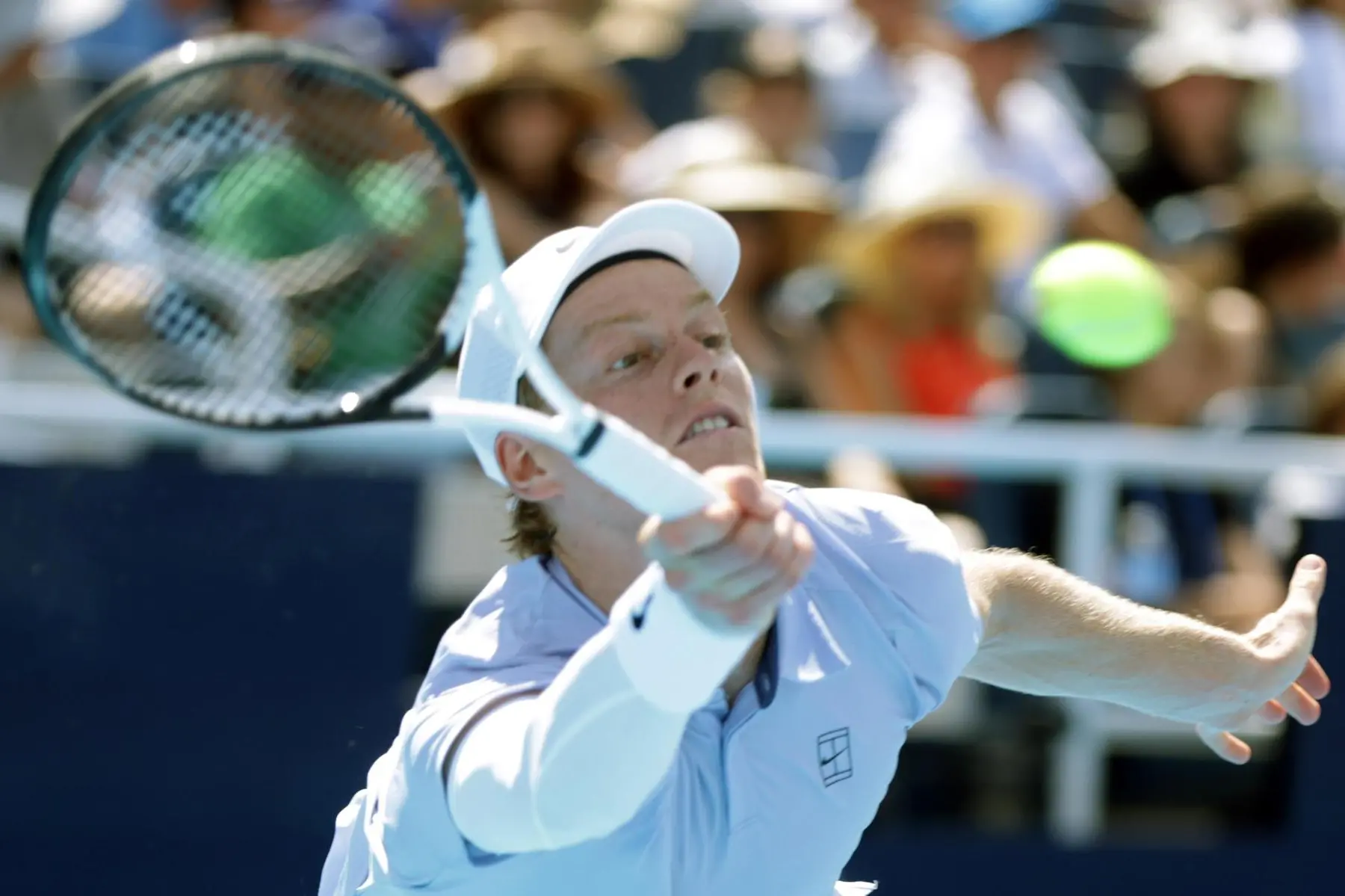 Jannik Sinner al Masters 1000 di Cincinnati (foto Ansa)
