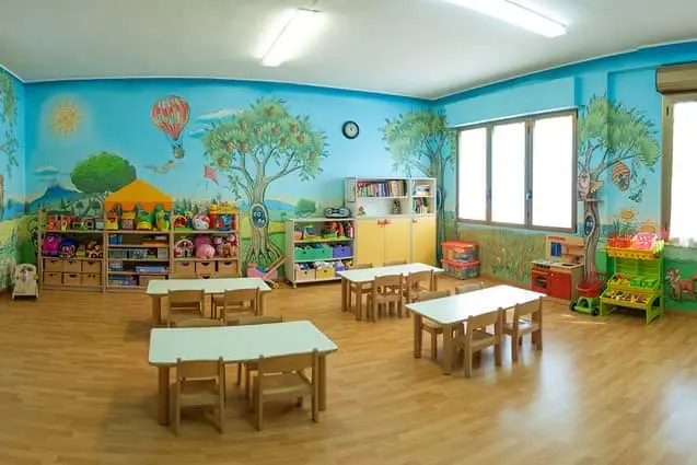 L'aula di una scuola a Bonorva (foto concessa)