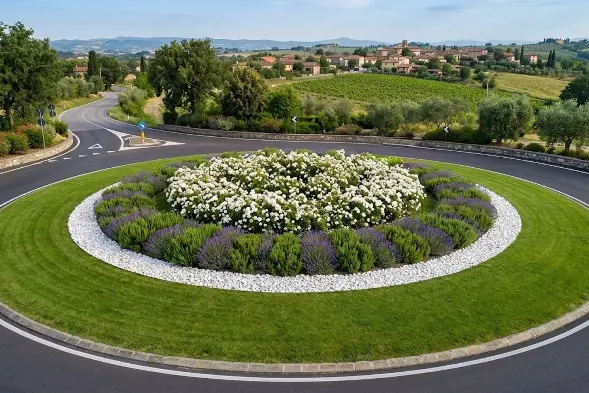 Rotatoria nell'area industriale di Porto Torres (rendering)