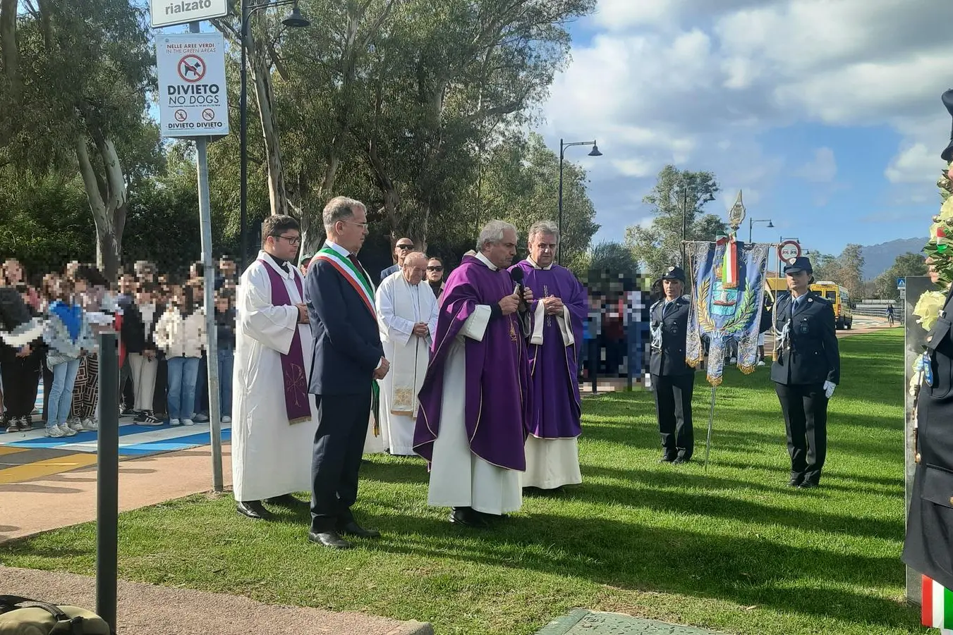 La commemorazione delle vittime del ciclone Cleopatra, Olbia (foto Careddu)