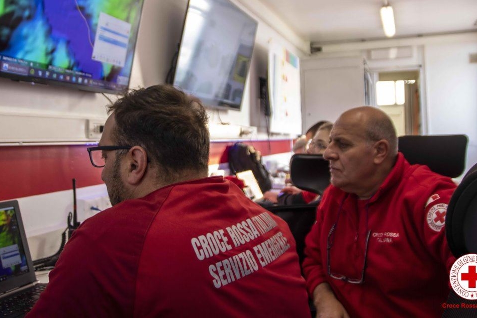 Una sala operativa (foto Croce Rossa)