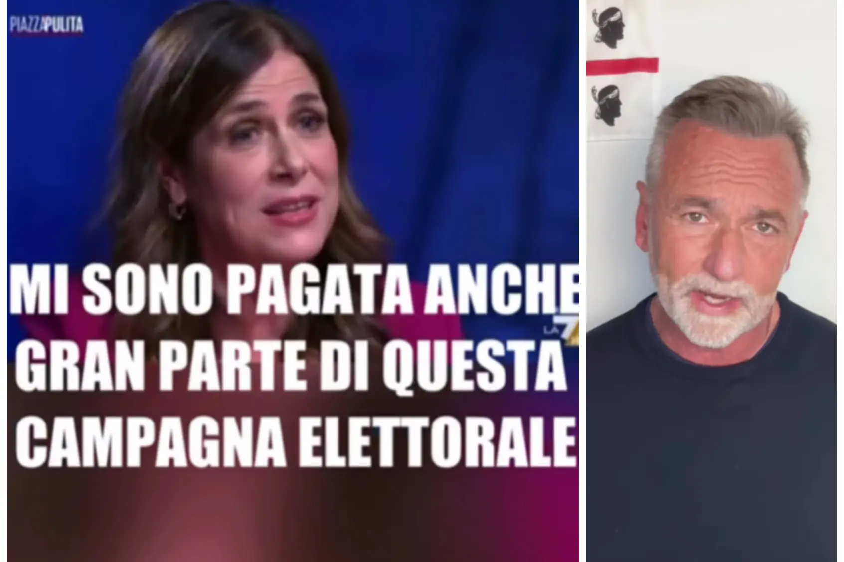 Un frame del video di Cappellacci