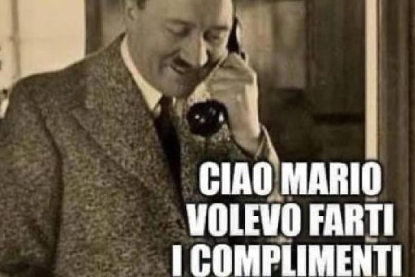 Assessore leghista posta foto di Hitler che si complimenta con Draghi, silurata