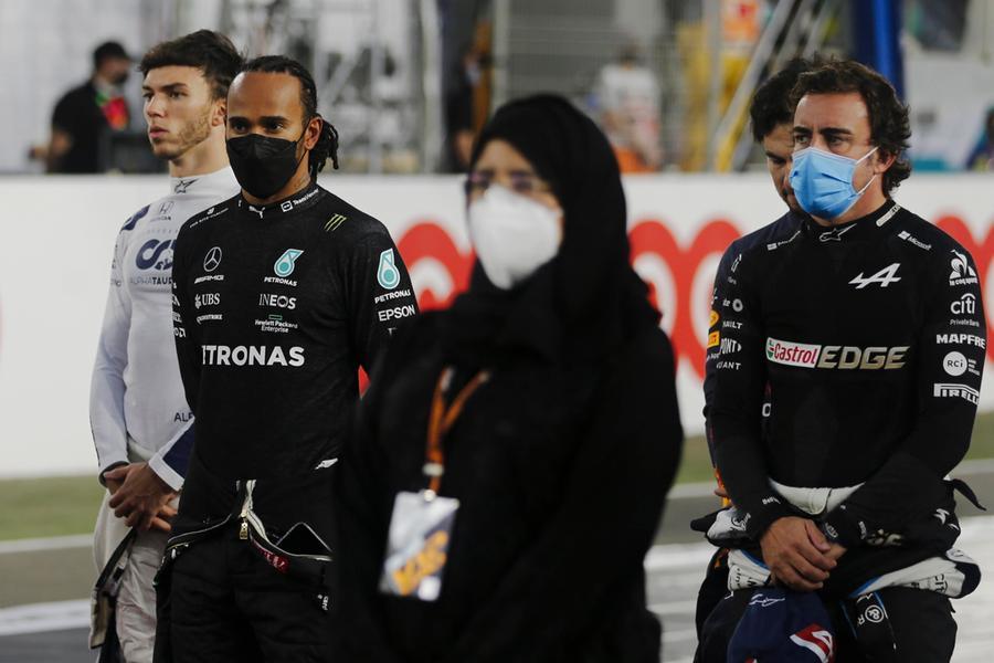 Hamilton e Alonso a in Qatar (Ansa)