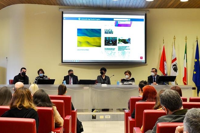 La conferenza stampa di presentazione dell'iniziativa (foto Università di Cagliari)