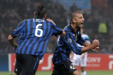 La gioia di Samuel dopo il gol contro il Lilla