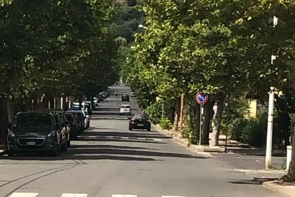 Viale Pietro Nenni a Macomer (foto L'Unione Sarda - Nachira)