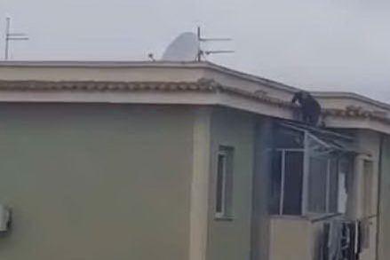 Scende dal tetto di un palazzo a Cagliari per fuggire dagli agenti, catturato VIDEO