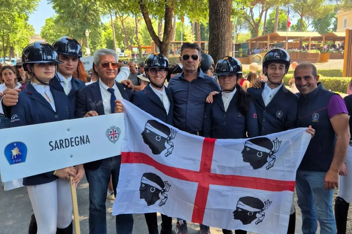 La squadra sarda in trasferta a Roma per la Coppa del Presidente di equitazione