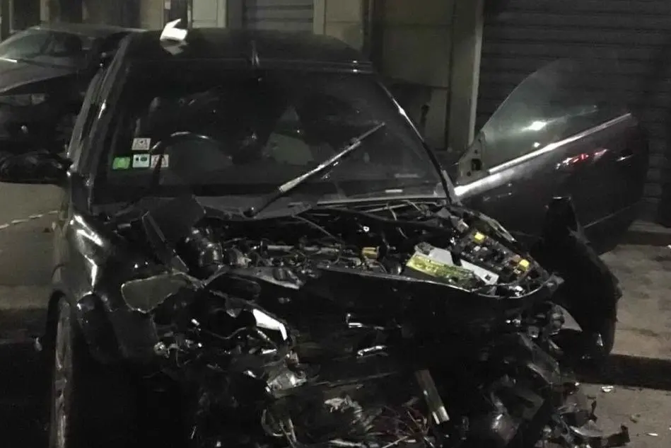 L'auto coinvolta nell'incidente (Ansa)