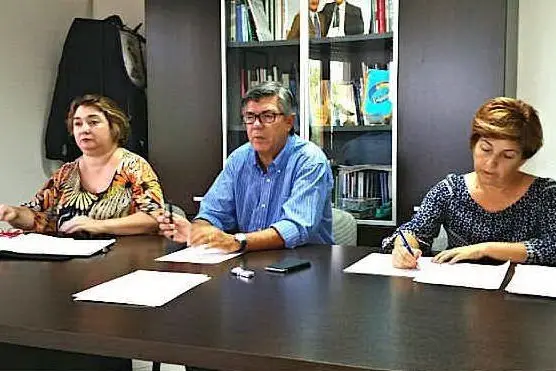 Da sinistra Federica Tilocca, Angelo Medde, Roberta Manca