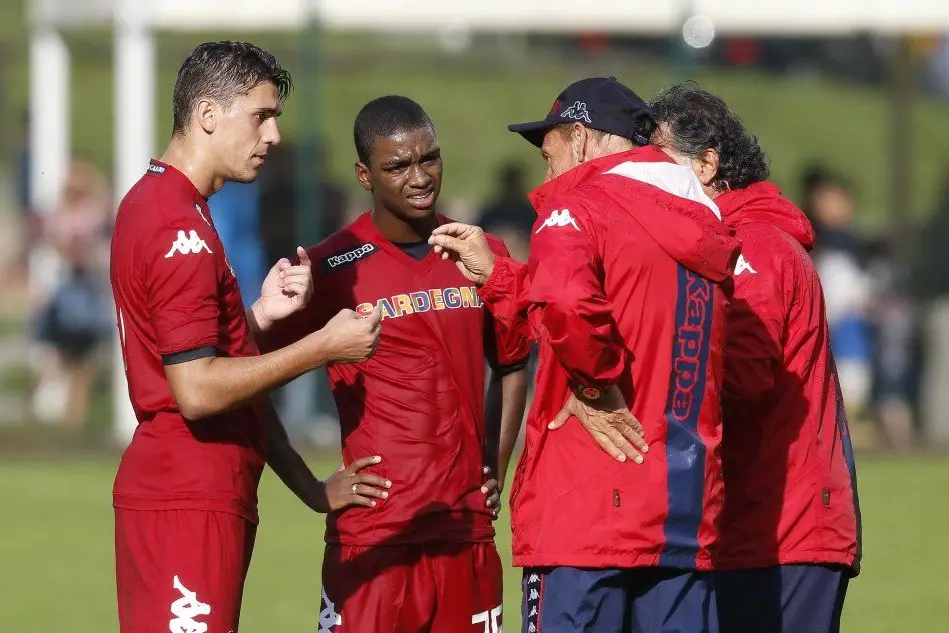 Zeman a colloquio con alcuni giocatori