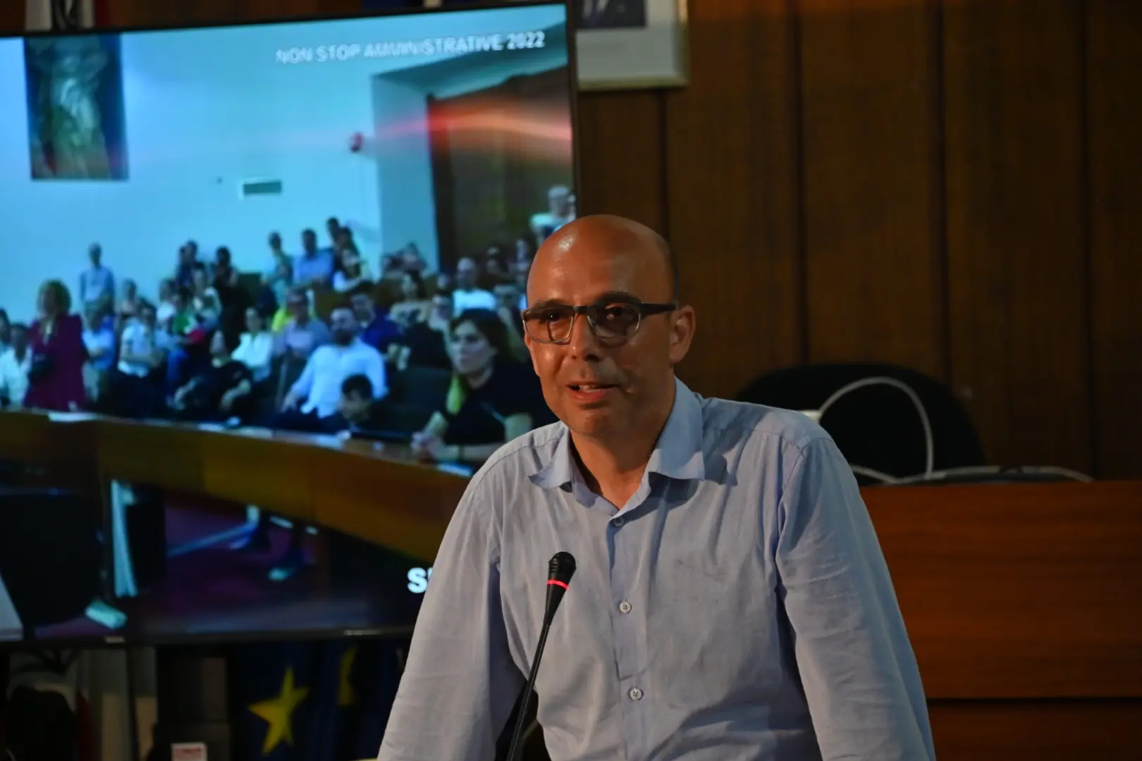 Il sindaco Massimiliano Sanna