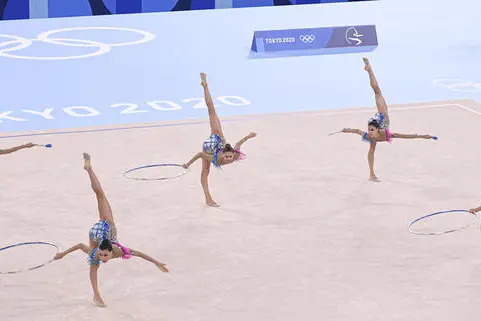 Le ginnaste della Nazionale italiana (foto Ansa)