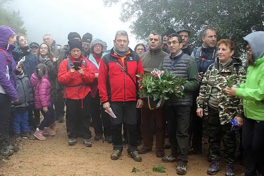 Un momento della commemorazione sui Sette Fratelli