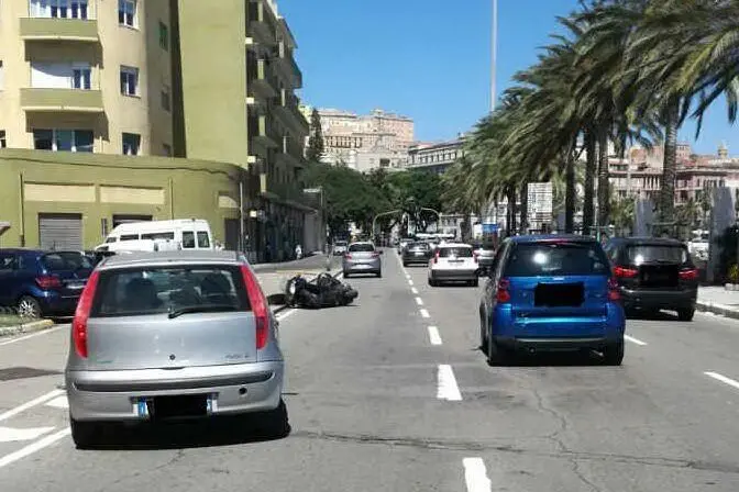 Il tratto di strada dove è avvenuto l'incidente