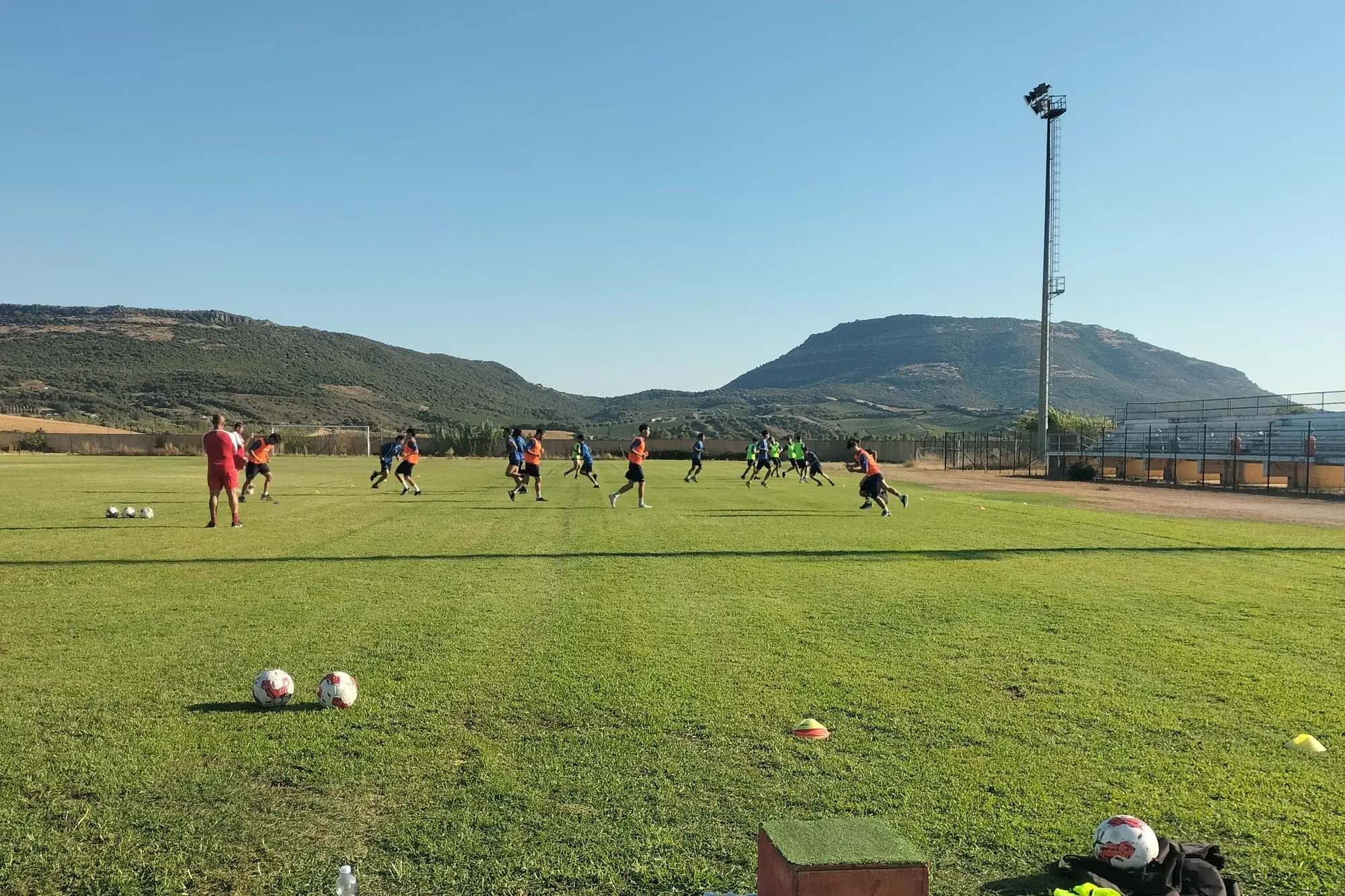 La preparazione atletica a Narcao (Foto Scano)