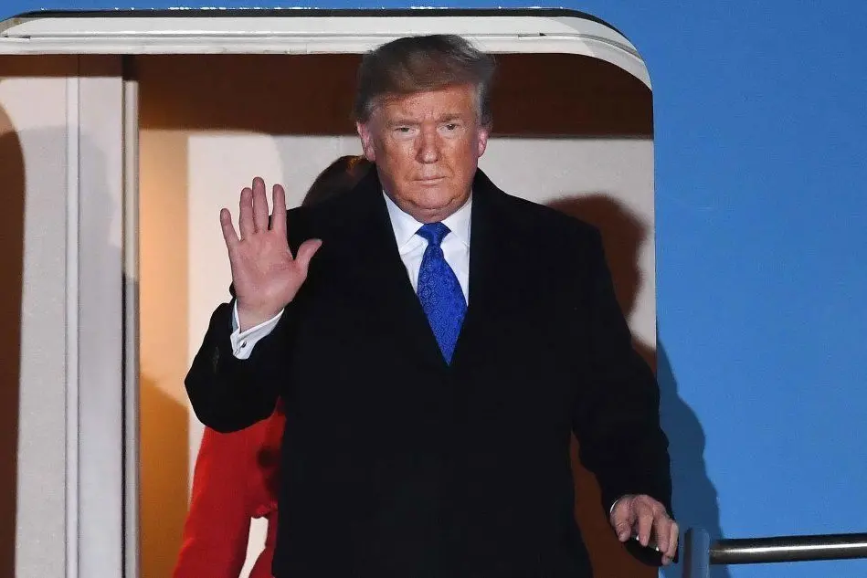 Donald Trump a Londra per il vertice Nato (Ansa)