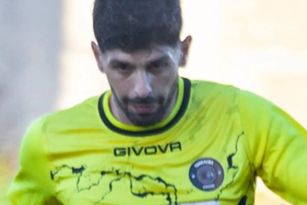 Maximiliano Ciarniello (32 anni) centrocampista del Terralba F. Bellu (foto di Virgilio Alfano)