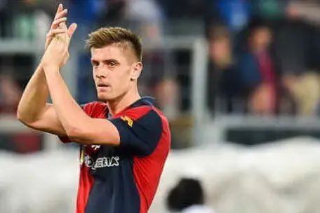 Il nuovo attaccante del Milan, Piatek (Ansa)