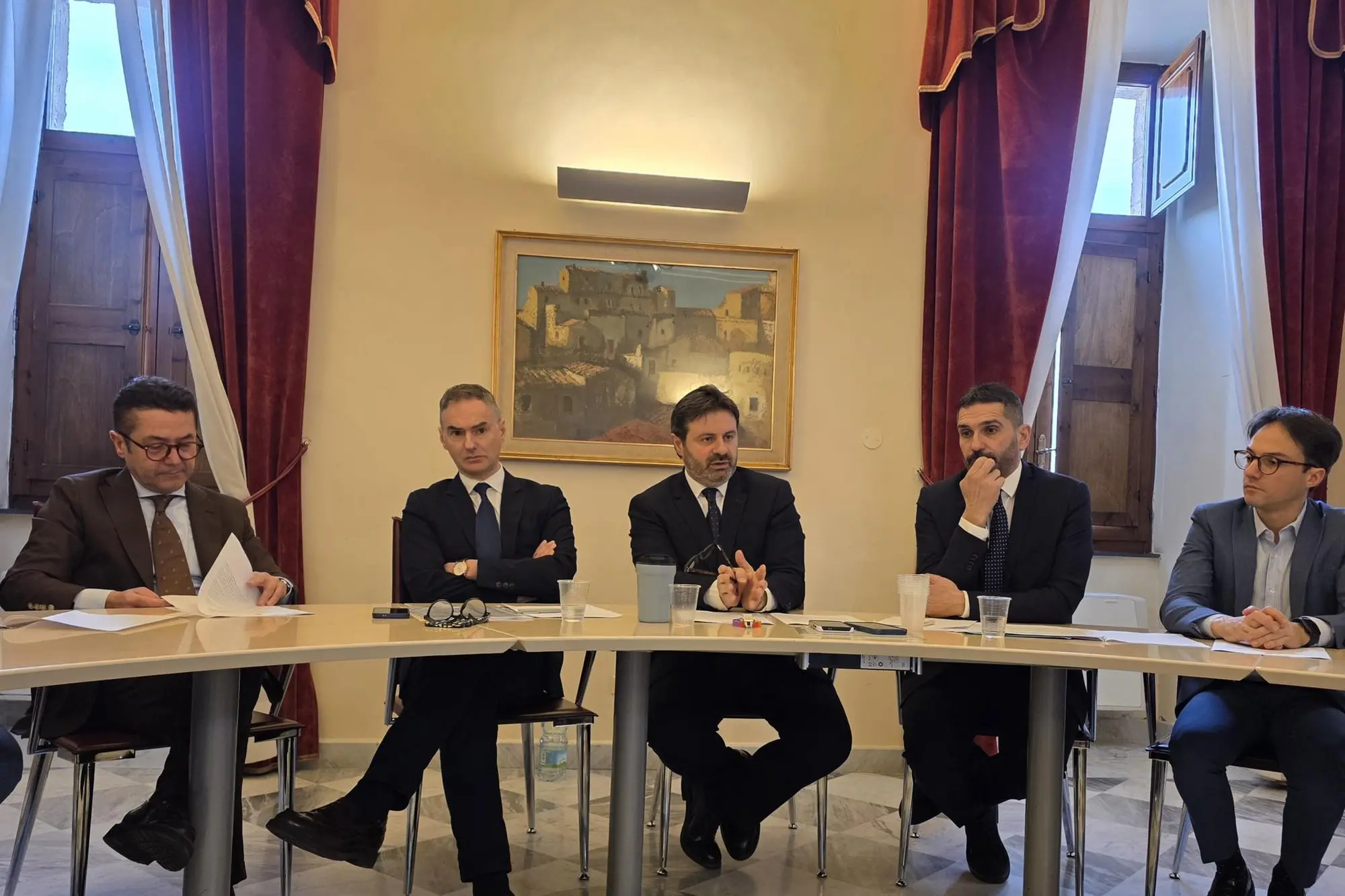 L'illustrazione del progetto a Palazzo Ducale (foto Floris)