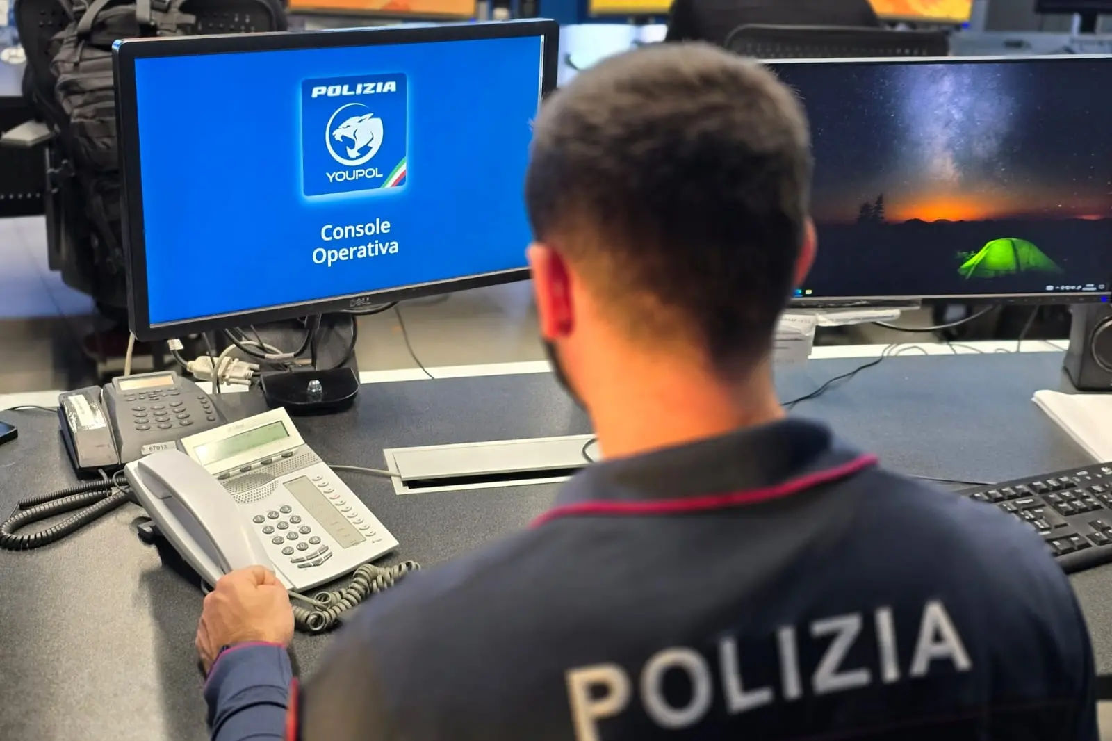 La sala operativa della Questura di Oristano (foto concessa)