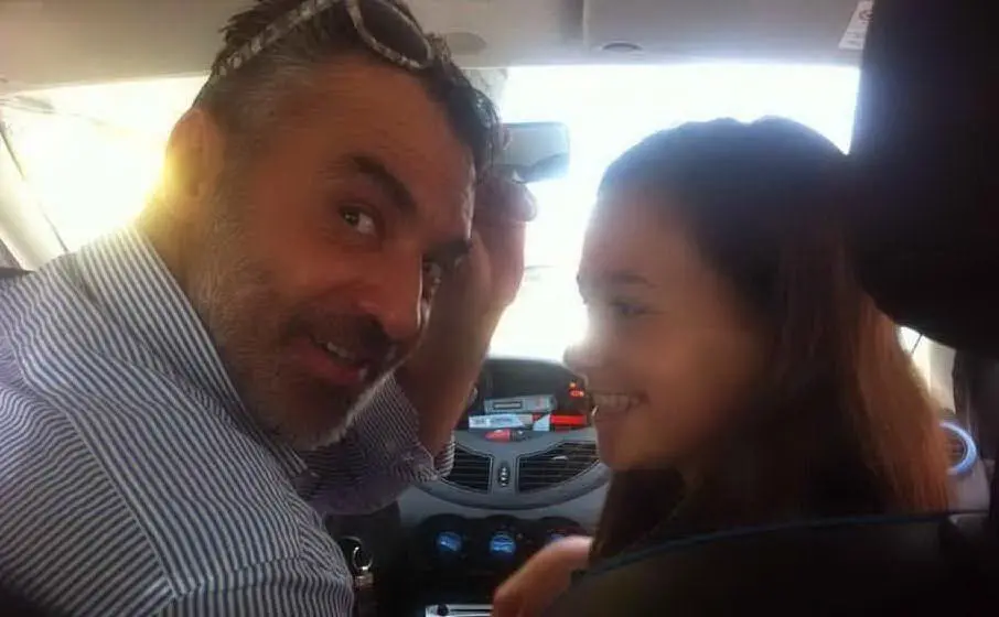Andrea con la piccola Letizia