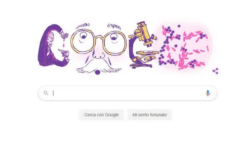 Il doodle dedicato a Gram (foto da Google)