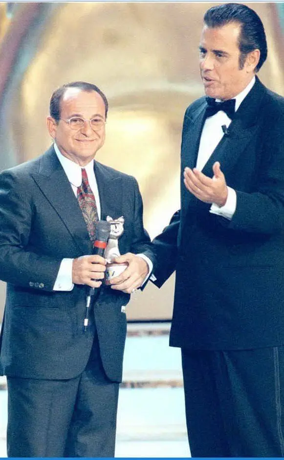 Con Teo Teocoli ai Telegatti 1996