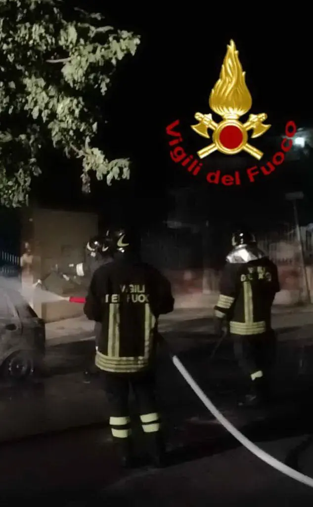 L'intervento dei pompieri