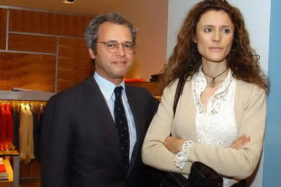 Enrico Mentana con la sua ex moglie Michela Rocco Di Torrepadula
