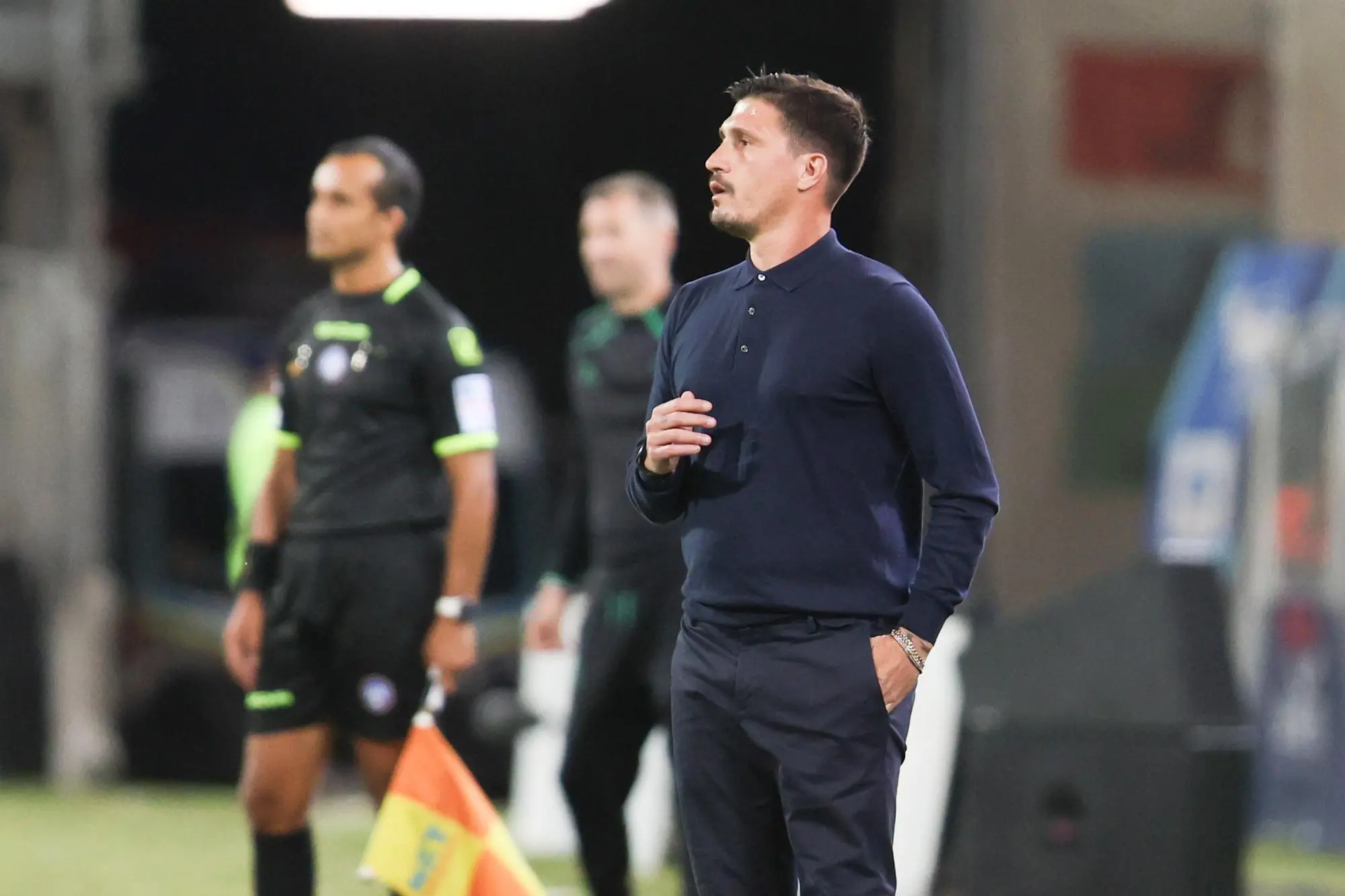 Fabio Pisacane in Cagliari-Saint Étienne (foto Fabio Murru)
