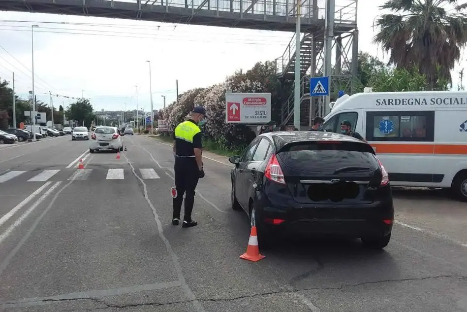 L'incidente (foto Polizia municipale)