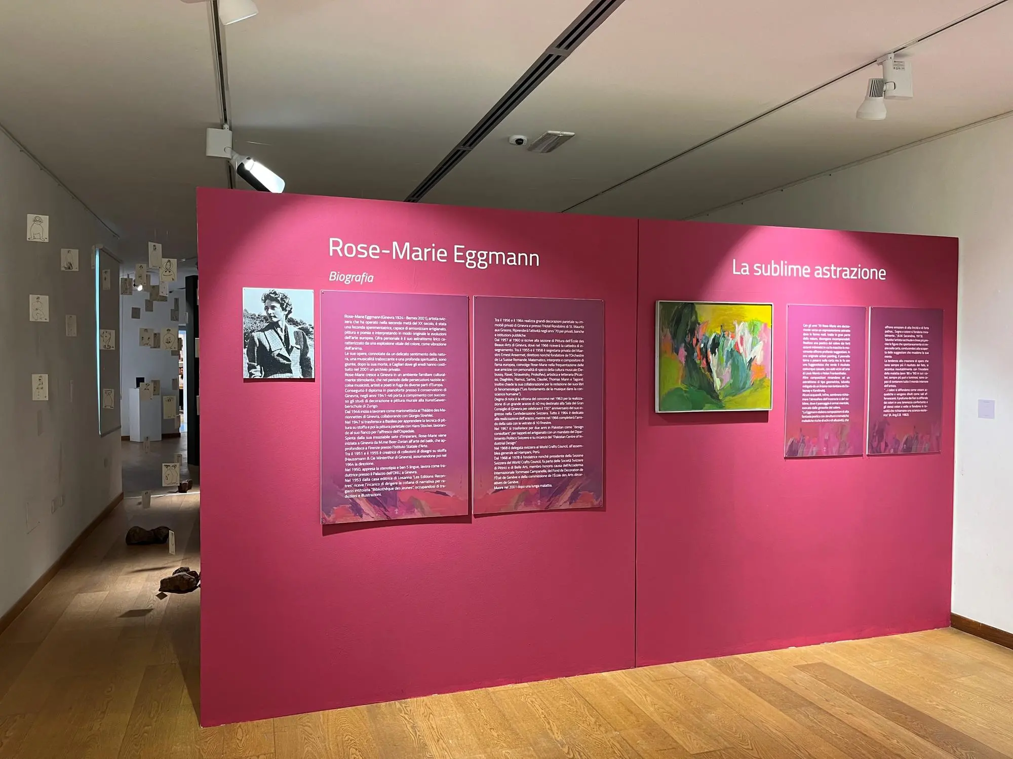 La mostra al Museo diocesano dedicata a Rose Marie Eggmann. Foto Mocci