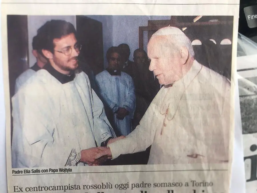 Elia Salis con papa Giovanni Paolo II