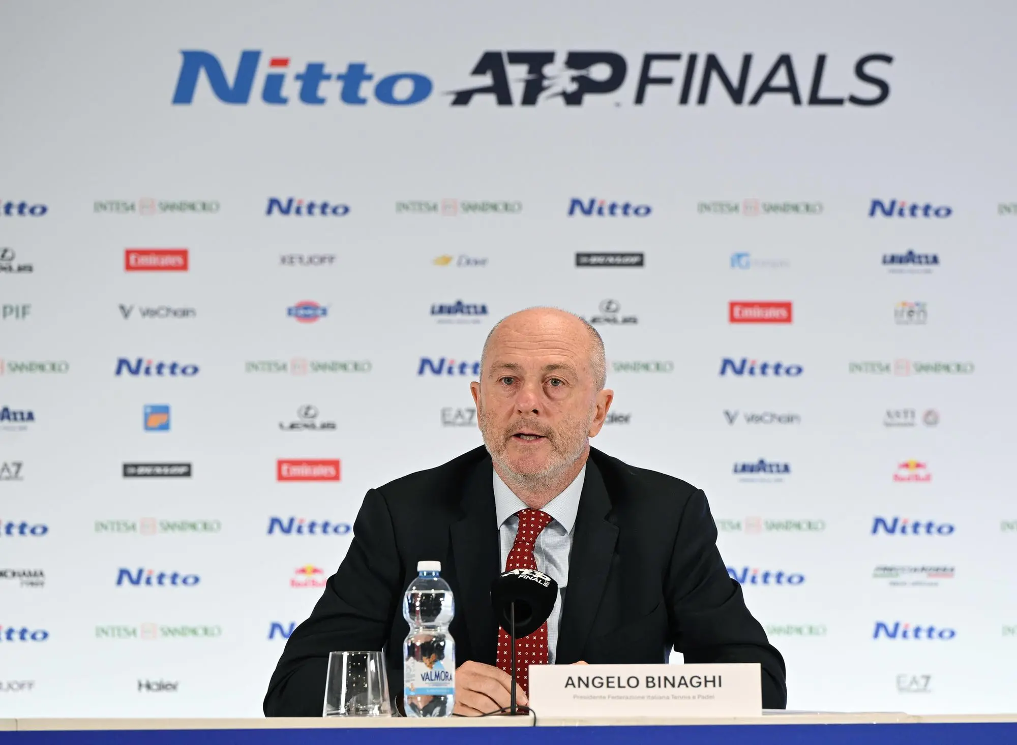 President FITP Angelo Binaghi during the final press conference on the last day of the Nitto ATP Finals in Turin, Italy, 16 November 2025. ANSA/Alessandro Di Marco
