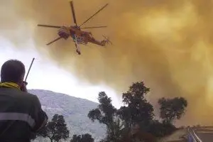 Un incendio in Sardegna