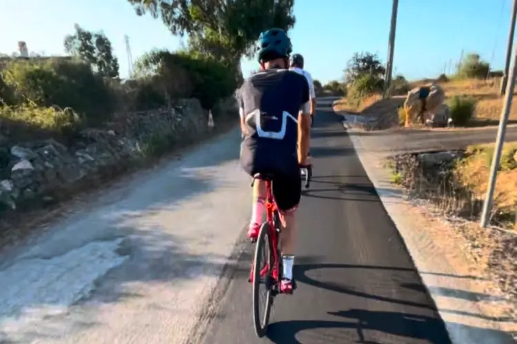 Uno dei ciclisti investiti sulla sp25 a Porto Torres (foto concessa)